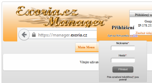 Manager Portálu Ukázka manageru